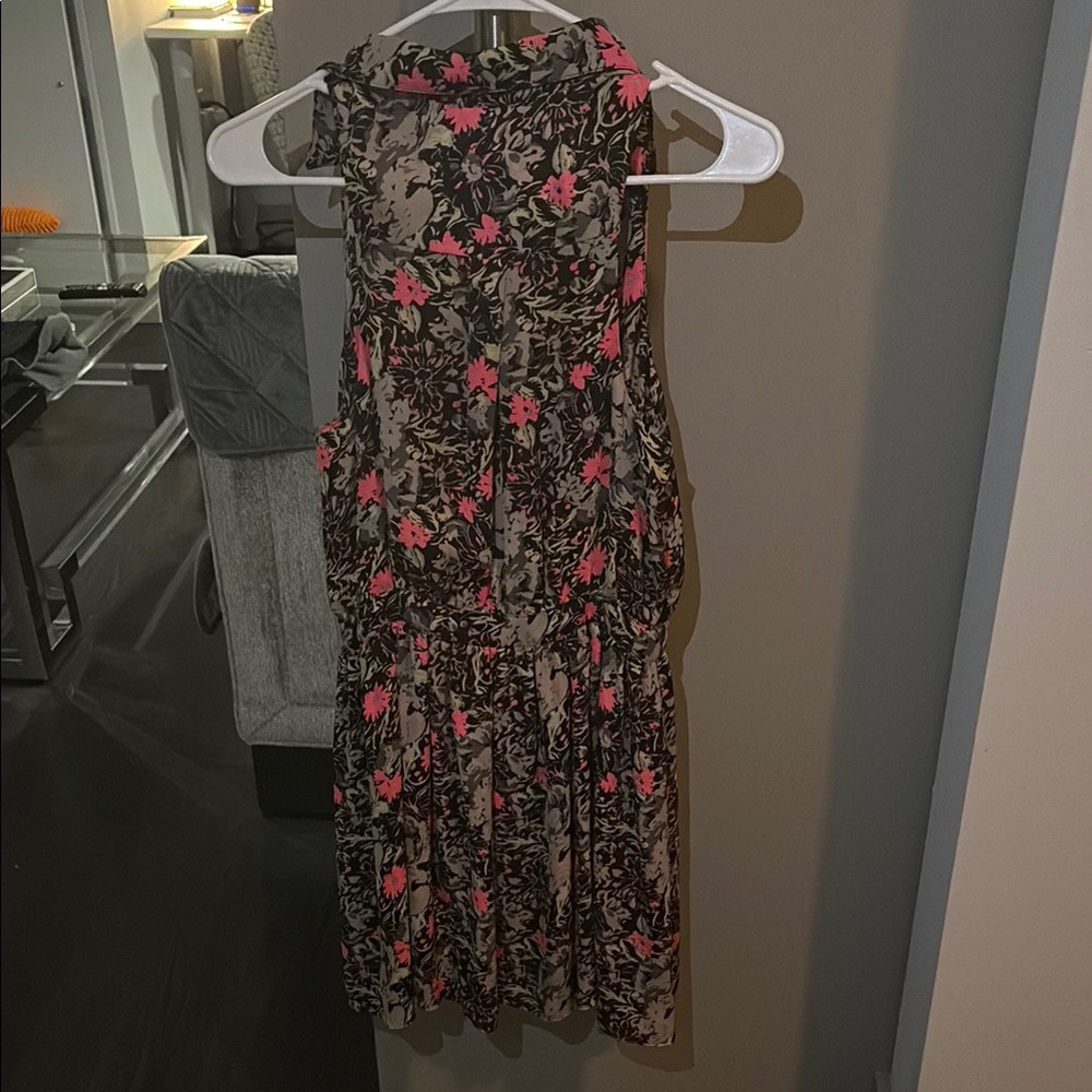 Flower pattern collared dress - Picture 3 of 4